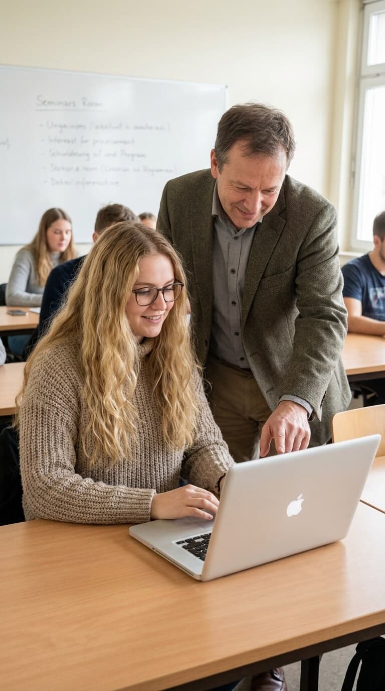 Student som bruker Plagiatkontroll